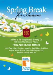 Invitation to the 2013 Spring Break for Autism Fundraiser