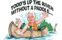 Todd's up the river without a paddle