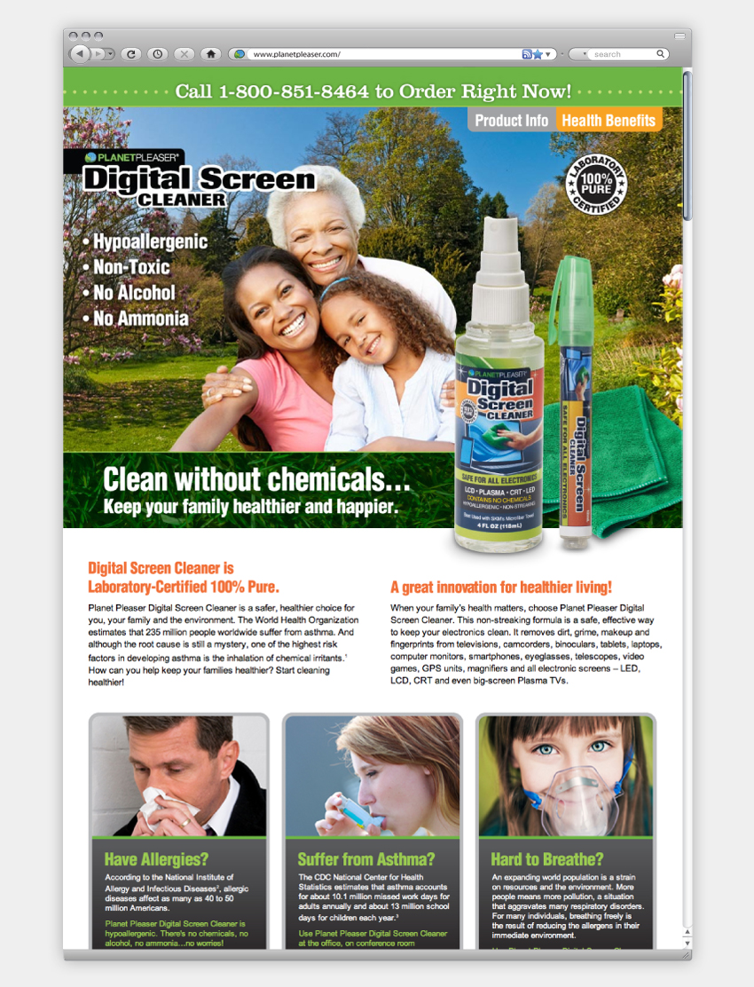 Consumer Product Launch  Website