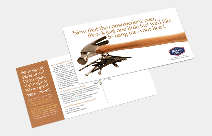 Hotel Marketing Direct Mail Postcard