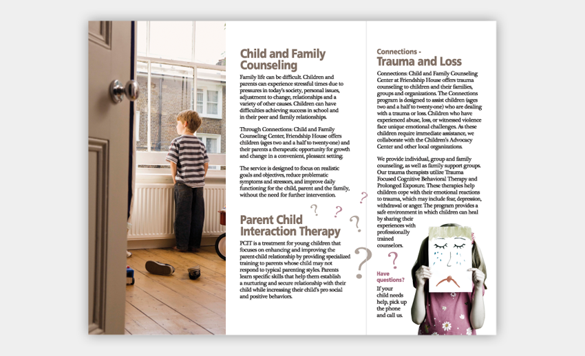 Non-Profit Marketing Brochure Inside