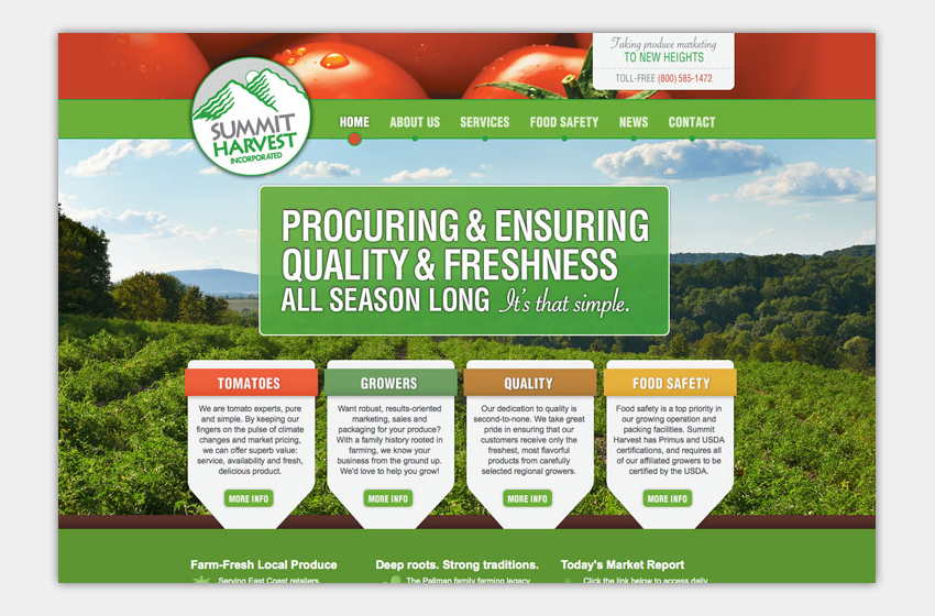 Fresh Produce Sales and Marketing Website