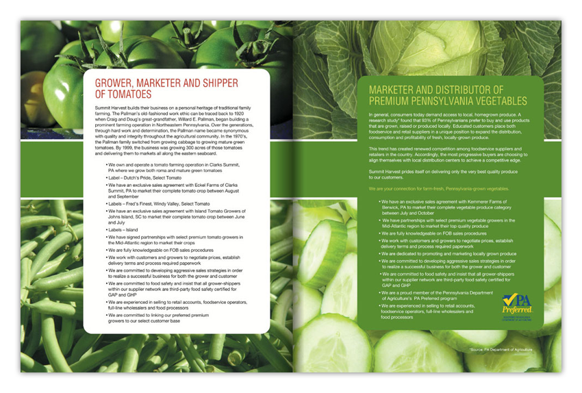Fresh Produce Sales and Marketing Brochure
